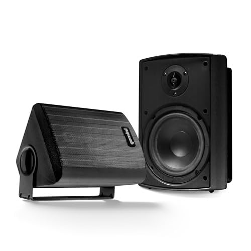 Gemini GHSI-W525BT-PR-BLK 5.25" 150W Waterproof Bluetooth Outdoor Wall Speakers (Black)