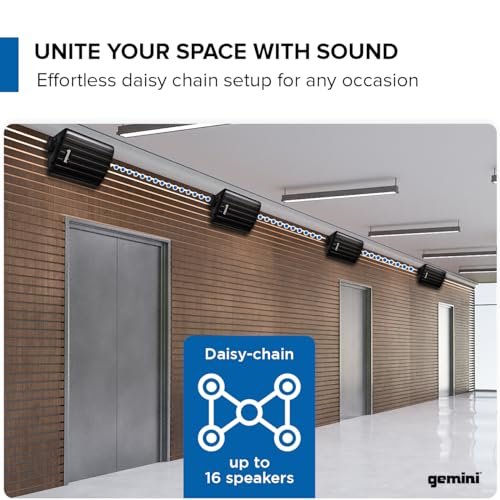 Gemini GHSI-W525BT-PR-BLK 5.25" 150W Waterproof Bluetooth Outdoor Wall Speakers (Black) - Image 3