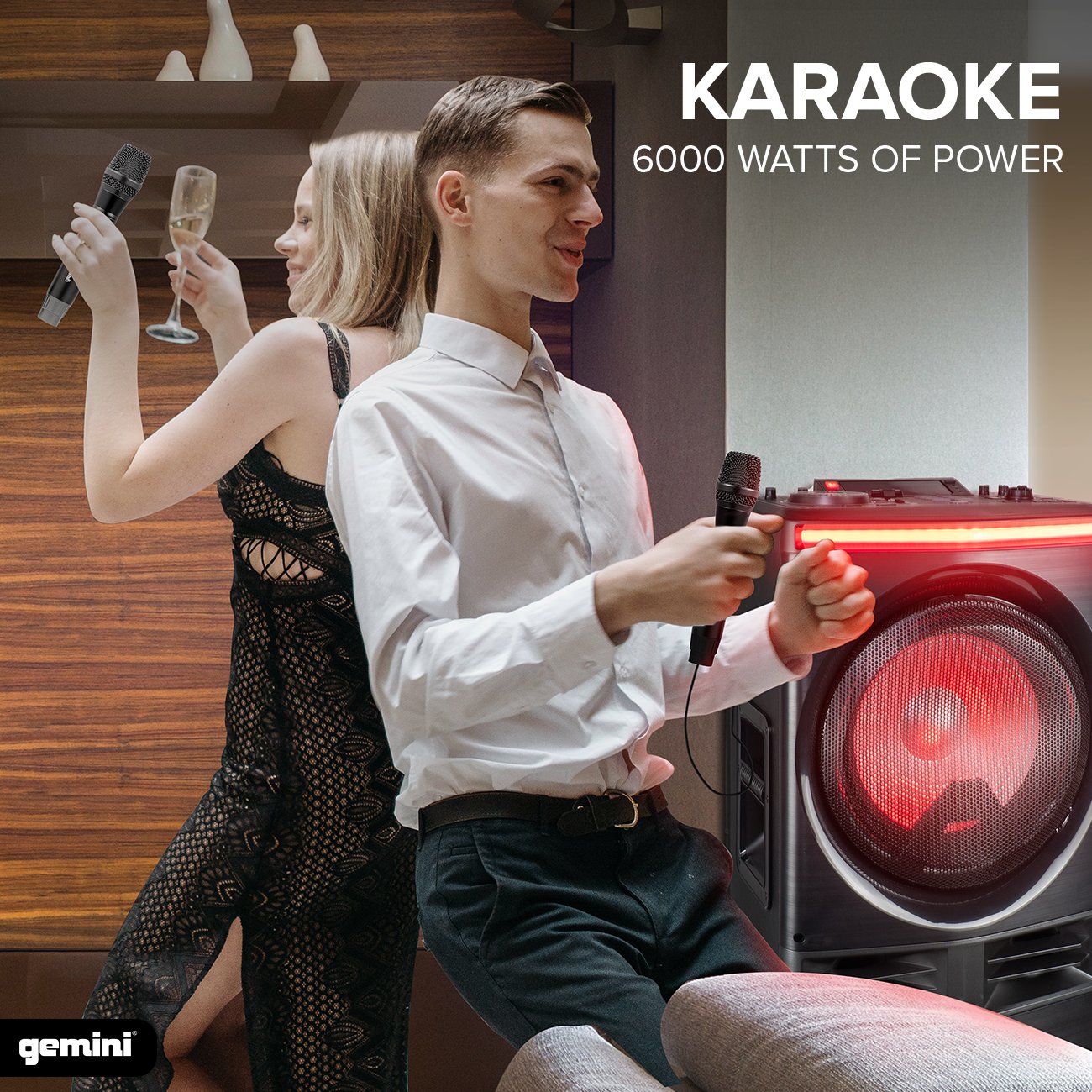 Gemini GPK-1200 Portable Karaoke Party Speaker System - Image 6