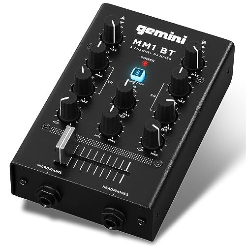 Gemini MM1BT 2-Channel Compact Bluetooth DJ Mixer