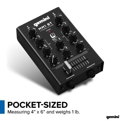 Gemini MM1BT 2-Channel Compact Bluetooth DJ Mixer - Image 6