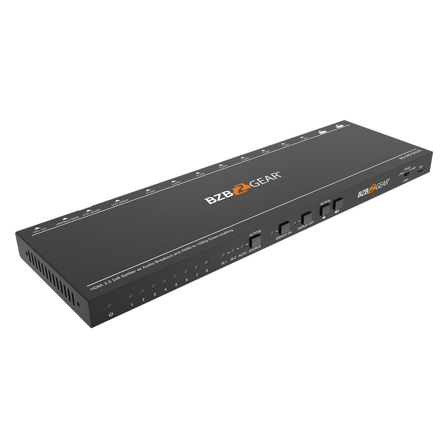 BZBGear BG-UHD-DA1X16 HDMI V2.0 1X16 Splitter with Downscaling & AOC Supported