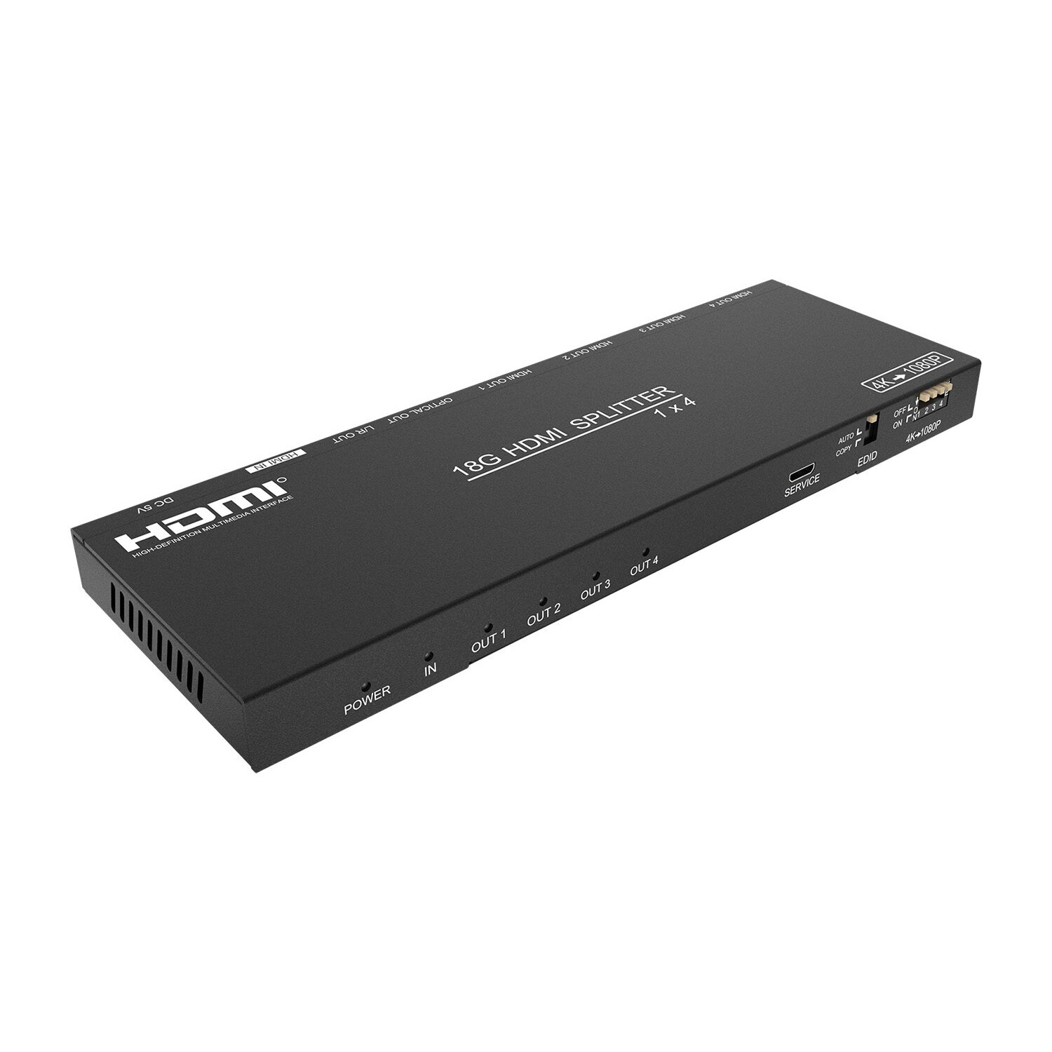 BZBGear BG-UHD-DA2X8 8-Port HDMI 4K 18Gbps 60Hz Splitter/Distribution Amplifier w/CEC Turn On/Off TV