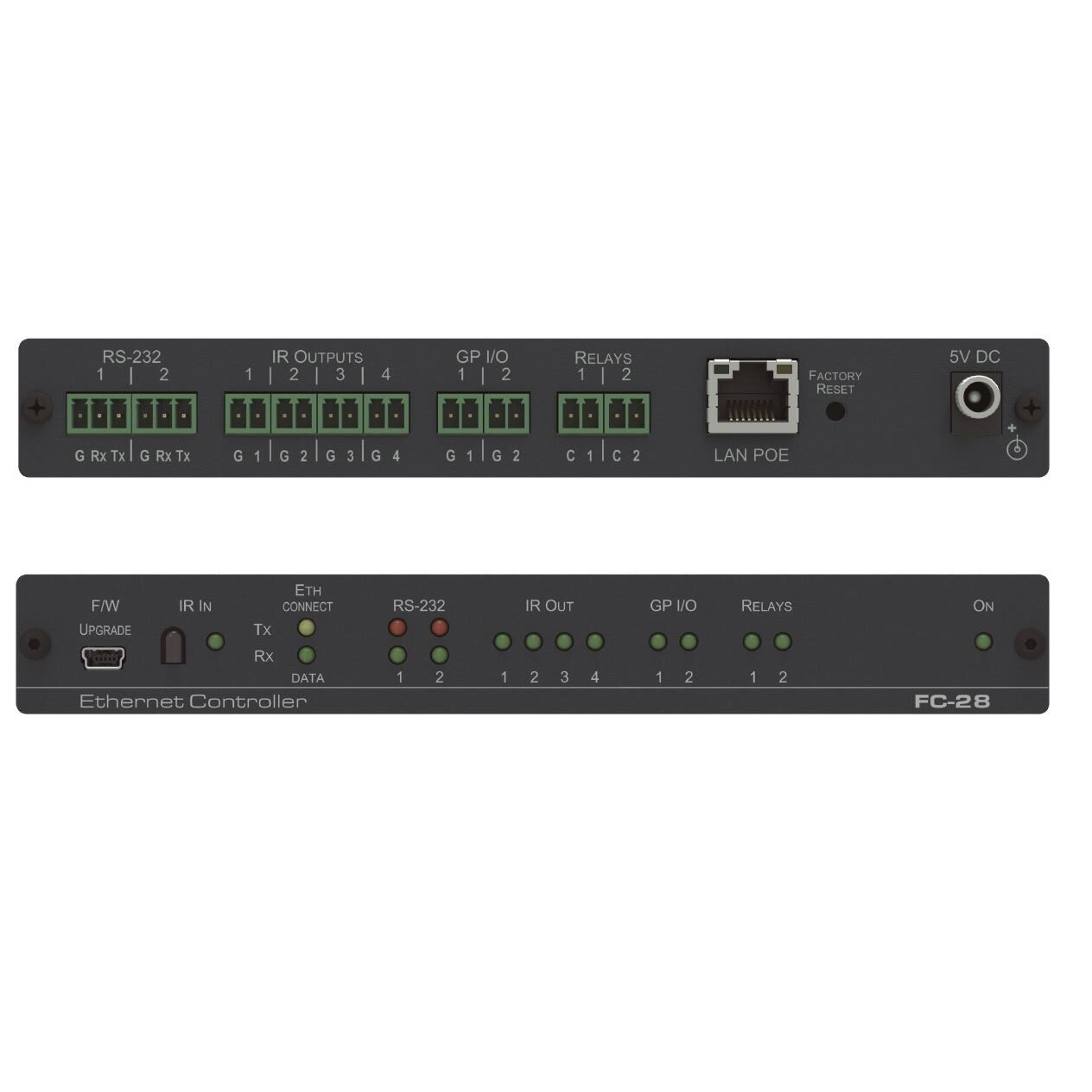 Kramer Control FC-28 10 port Serial IR GPI/O and Relay PoE Control Gateway