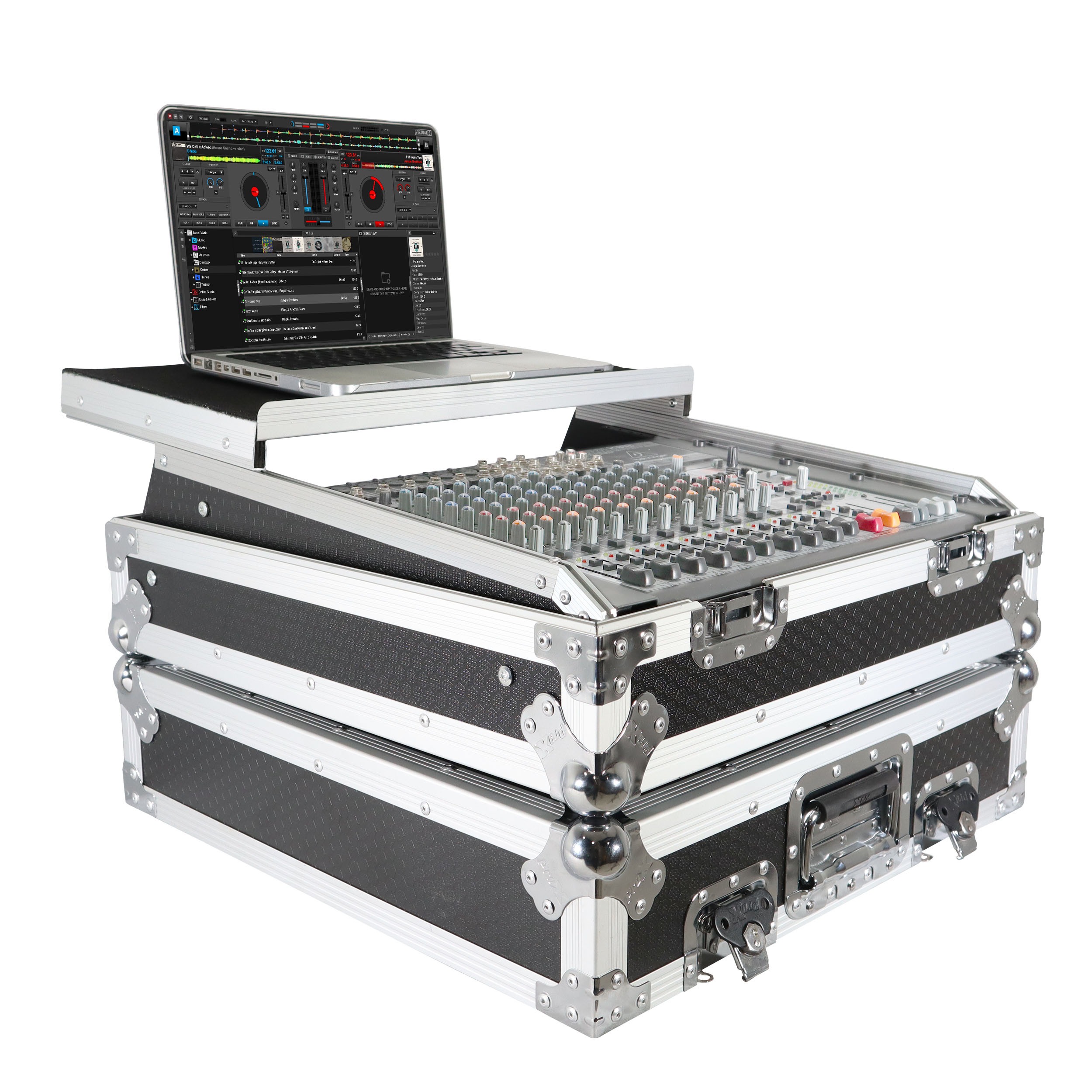 prox-xs-19mixlt-10u-top-mount-19in-slanted-mixer-case-1 ProX XS-19MIXLT 10U Top Mount 19" Slanted Mixer Case