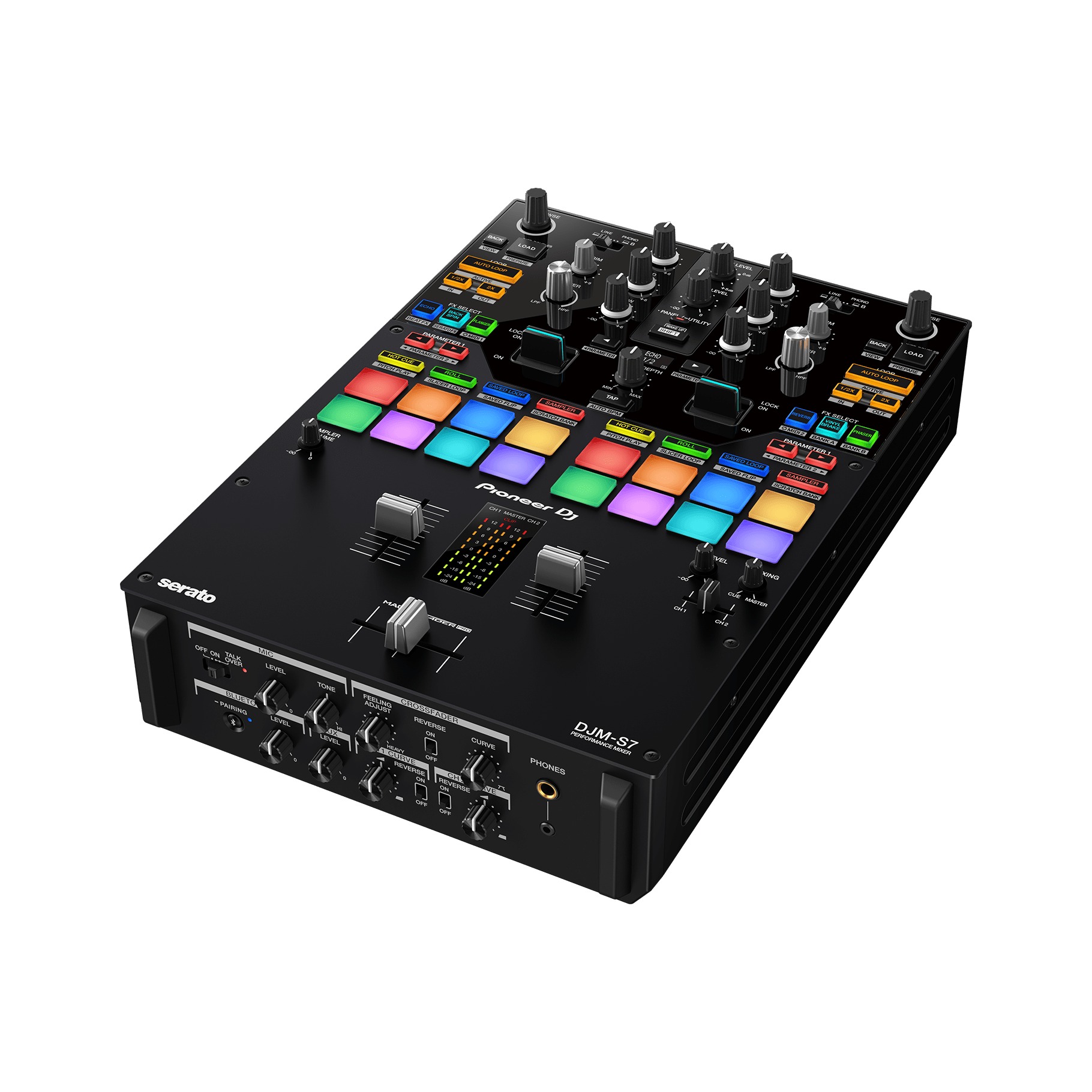djm-s7_prm_frontangle_pc Pioneer DJ DJM-S7 2-Channel Battle Mixer for Serato DJ - Image 2