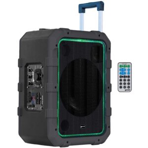 Gemini MPA-2400GRY Portable Waterproof Trolley Speaker w/ LED Lights (Gray)