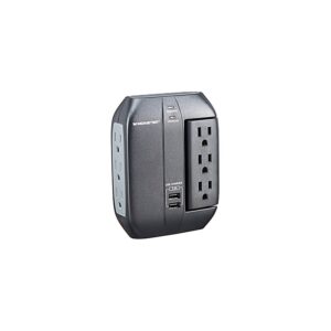 Monster Power Wall Tap Surge 6 AC 1 USB-C 1 USB A Black (ME-5003)