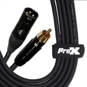 ProX XC-RXM50 50' Unbalanced RCA to XLR-M Audio Cable